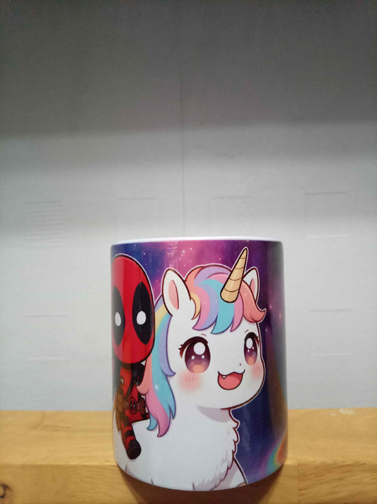 Red Guy Space Unicorn Mug