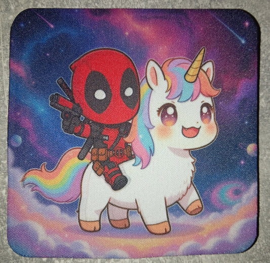 Red Guy Unicorn Coaster