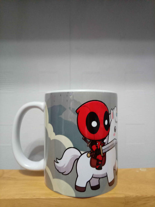 Red Guy and Yellow Guy Jousting Mug